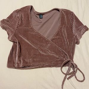 SHEIN cross over crop top